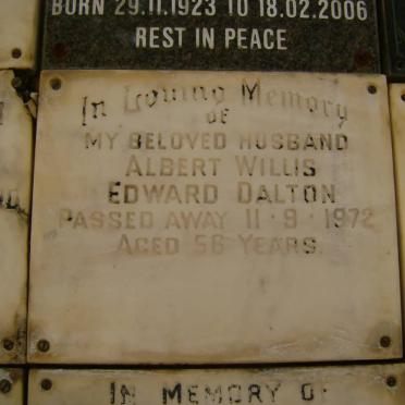 DALTON Albert Willis Edward -1972
