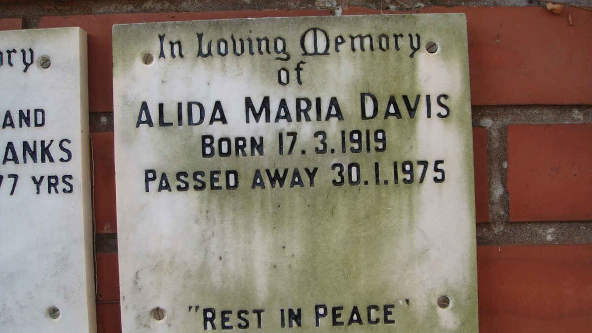 DAVIS Alida Maria 1919-1975