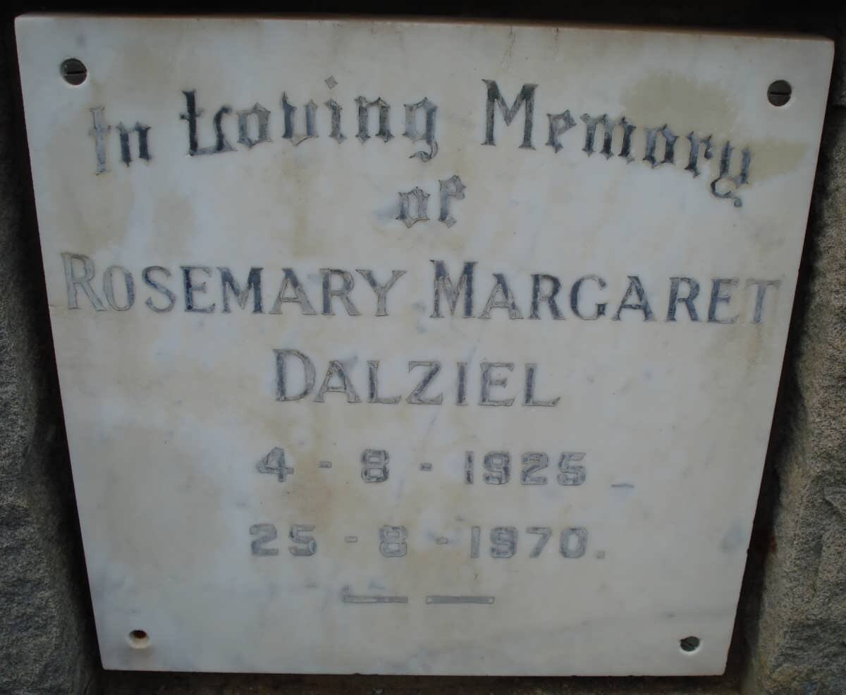 DALZIEL Rosemary Margaret 1925-1970