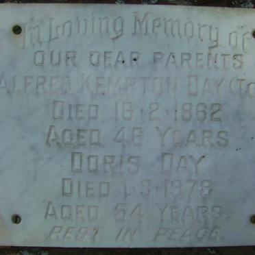 DAY Alfred Kempton -1962 &amp; Doris -1978