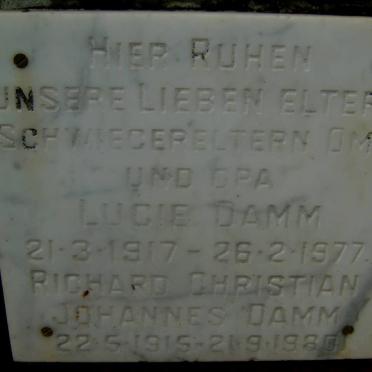 DAMM Richard Christian Johannes 1915-1980 &amp; Lucie 1917-1977