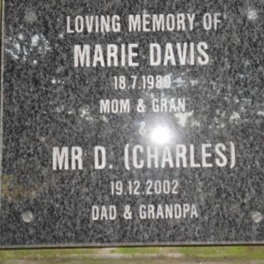 DAVIS Charles -2002 &amp; Marie -1980