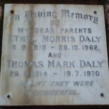 DALY Thomas Mark 1914-1970 &amp; Ethel Morris 1918-1962