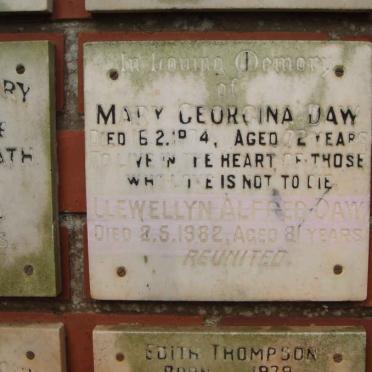 DAW Llewellyn Alfred -1982 &amp; Mary Georgina -1974