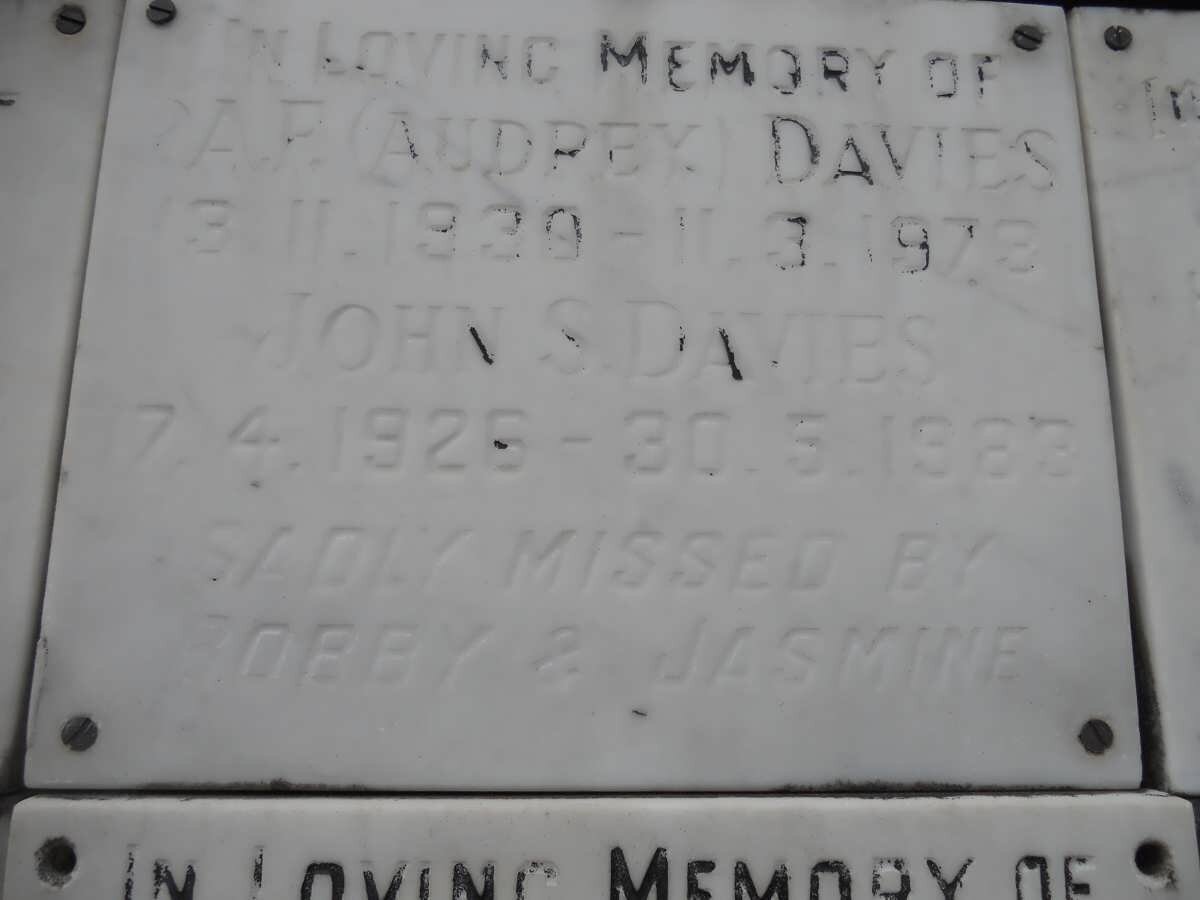 DAVIES John S. 1926-1983 &amp; P.A.F. 1930-1973