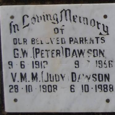 DAWSON G.W. 1912-1956 &amp; V.M.M 1908-1988