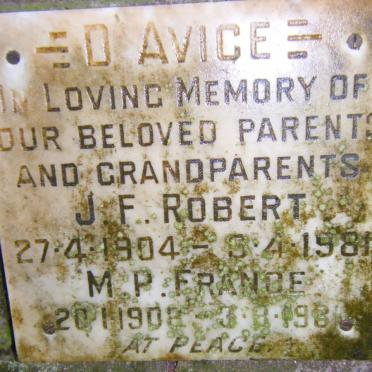 D'AVICE J.F. Robert 1904-1981 &amp; M.P. France 1908-1981