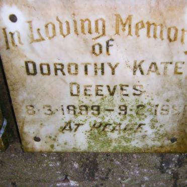 DEEVES Dorothy Kate 1899-1981