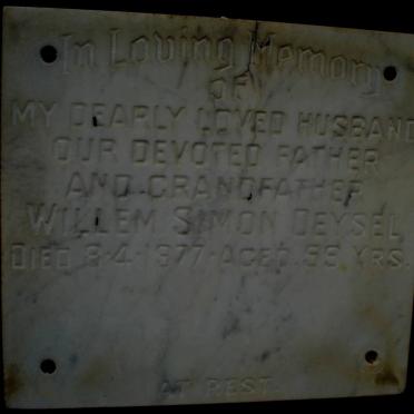 DEYSEL Willem Simon -1977