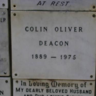 DEACON Colin Oliver 1889-1975