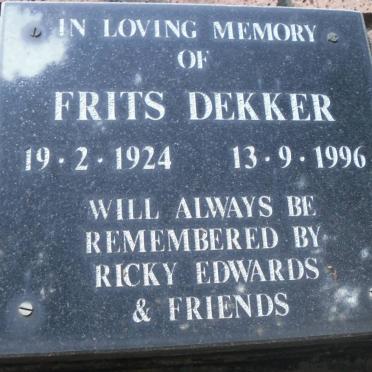 DEKKER Frits 1924-1996