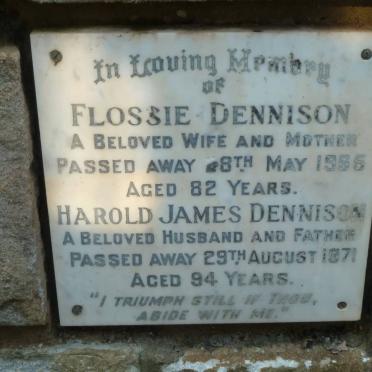 DENNISON Harold James -1971 &amp; Flossie -1965