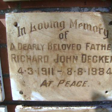 DECKER Richard John 1911-1984