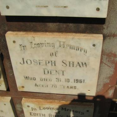 DENT Joseph Shaw -1961