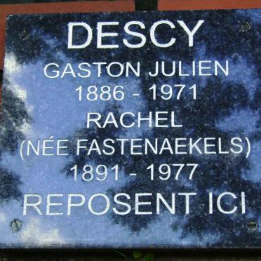 DESCY Gaston Julien 1886-1971 &amp; Rachel FASTENAEKELS 1891-1977