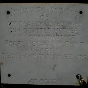 DENT Pearl Rosaline -1977