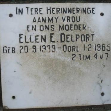 DELPORT Ellen E. 1939-1985