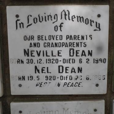 DEAN Neville 1920-1990 &amp; Nel 1920-1985