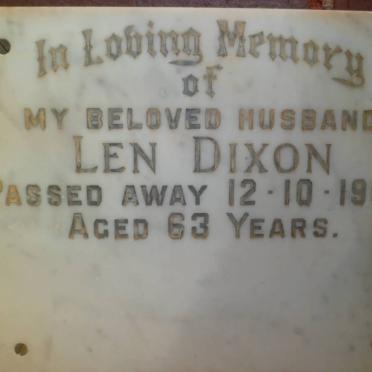 DIXON Len -1969