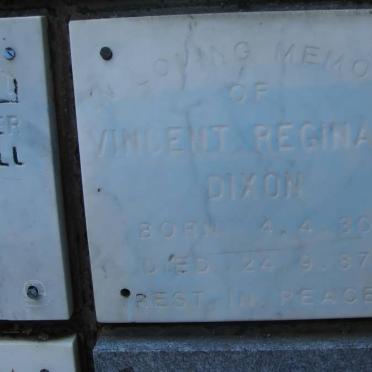 DIXON Vincent Reginald  1930-1987