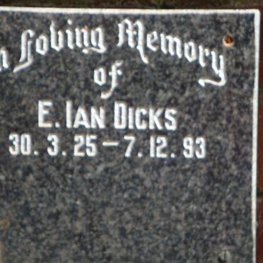 DICKS E. Ian 1925-1993