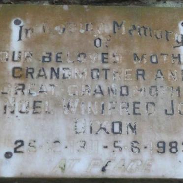 DIXON Noel Winifred Joy 1911-1983