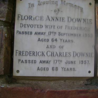 DOWNIE Frederick Charles -1957 &amp; Florice Annie -1953