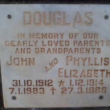 DOUGLAS John 1912-1983 &amp; Phyllis Elizabeth 1914-1988