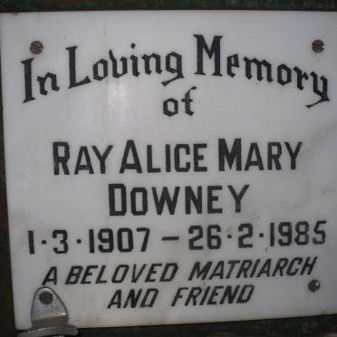 DOWNEY Ray Alice Mary 1907-1985