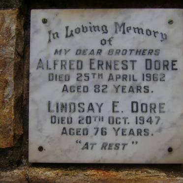 DORE Alfred Ernest -1962 :: DORE Lindsay E. -1947
