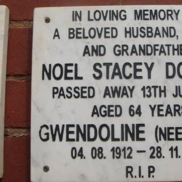 DODKINS Noel Stacey -1970 &amp; Gwendoline HARRIS 1912-2001