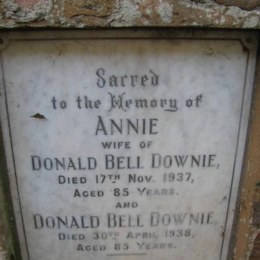 DOWNIE Donald Bell -1938 &amp; Annie -1937