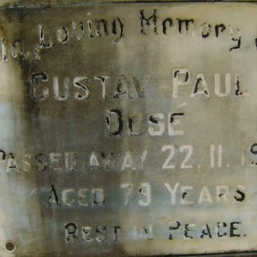 DOSE Gustav Paul -1972