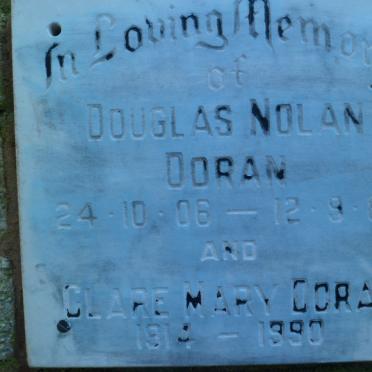 DORAN Douglas Nolan 1906-1986 &amp; Clare Mary 1914-1990