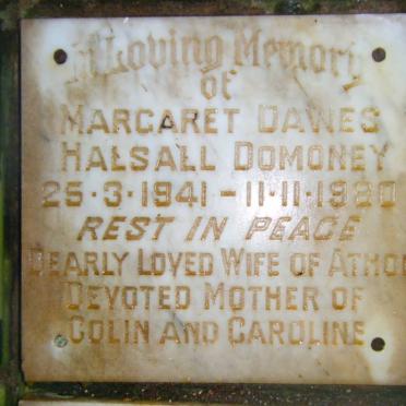 DOMONEY Margaret Dawes Halsall 1941-1980