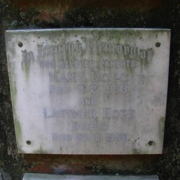 DOEG Latimer Hope -1959 &amp; Mary -1953