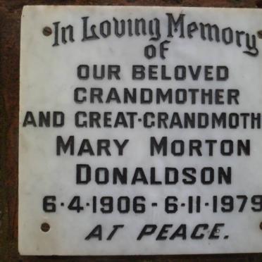 DONALDSON Mary Morton 1906-1979