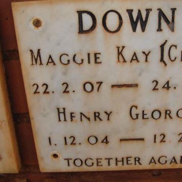 DOWN Henry George 1904-1981 &amp; Maggie Kay 1907-1974