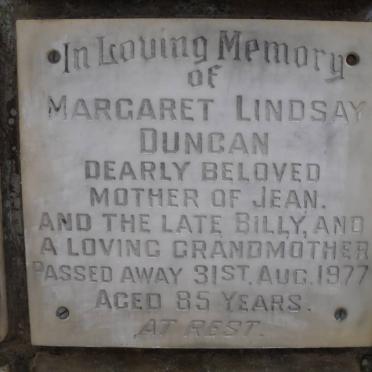 DUNCAN Margaret Lindsay -1977