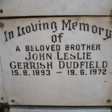 DUDFIELD John Leslie Gerrish 1893-1972