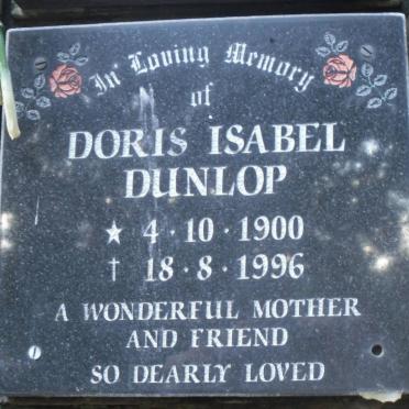 DUNLOP Doris Isabel 1900-1996