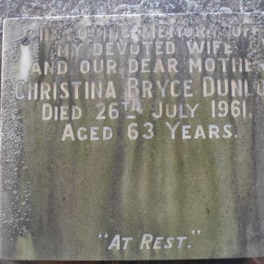 DUNLOP Christina Bryce -1961