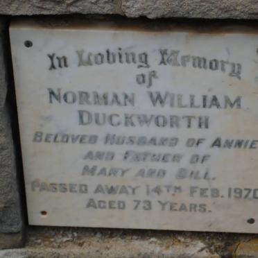 DUCKWORTH Norman William -1970