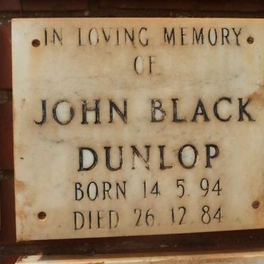 DUNLOP John Black 1894-1984