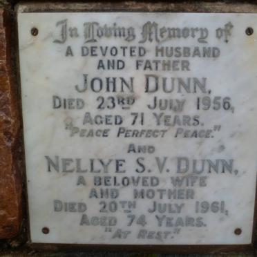 DUNN John -1956 &amp; Nellye S.V. -1961