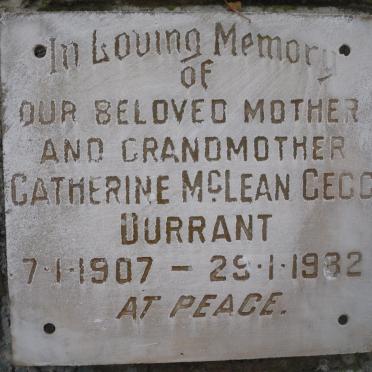 DURRANT Catherine McLean Gegg 1907-1982