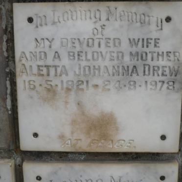 DREW Aletta Johanna 1921-1978