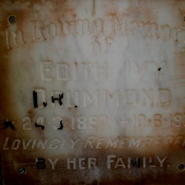 DRUMMOND Edith Ivy 1897-1979