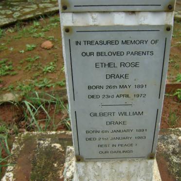 DRAKE Gilbert William 1891-1983 &amp; Ethel Rose 1891-1972 :: ROBERTSON Vera Doreen nee DRAKE 1918-1991