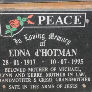 D'HOTMAN Edna 1917-1995